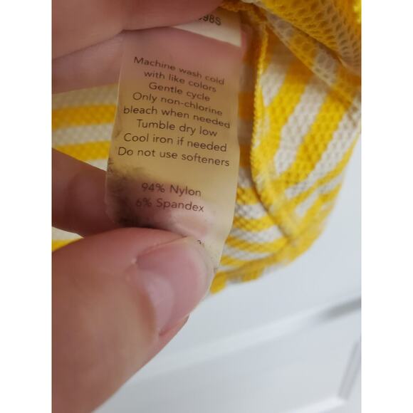 Women's Calia Yellow Textured Striped Athletic Tank Top | Size Small - Picture 8 of 8